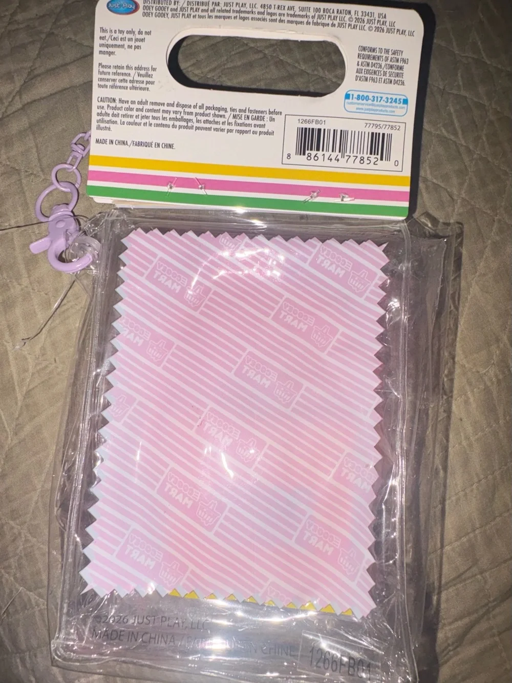 Ooey Gooey Goo2Go Gooey Glaze Donut Squishy Keychain - Purple Frosting